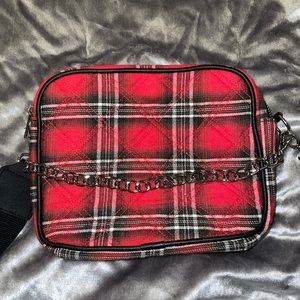 Plaid Crossbody with Chain